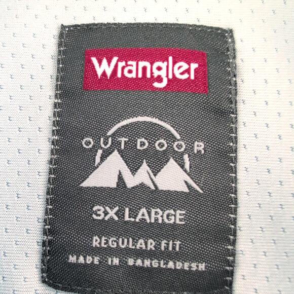Wrangler Outdoor LongSleeved Snap Up Vented Shirt Men's3XL Camping Fishing Trail - Picture 3 of 8